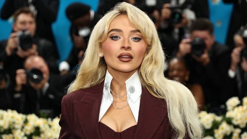 Sabrina Carpenter Shows How It’s Done in Plunging Dress Held by Thin Straps