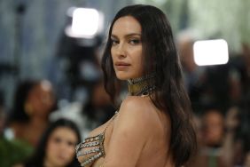 Irina Shayk's Alexander Wang Bag Elevates Shirt as Micro Minidress Look