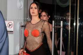 Nina Dobrev Goes Braless Under Fully See-Through Gabriela Hearst Dress