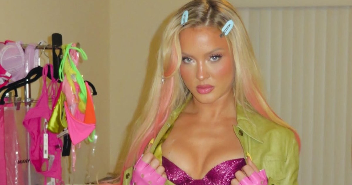 Zara Larsson Flaunts Her Bold Bra Look Beneath an Open Shirt