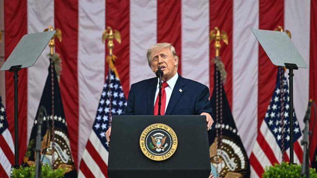 Donald Trump Installs Giant Stage Lights at White House for UFC Birthday Event