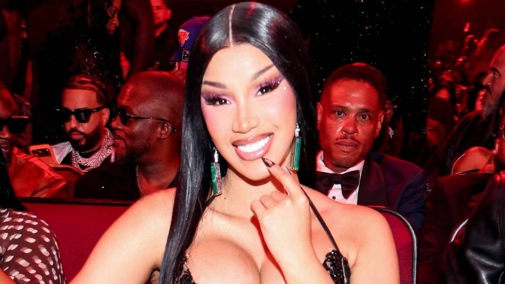 Cardi B's Plunging Do Long Lace Gown Is Fully See-Through at BET Awards