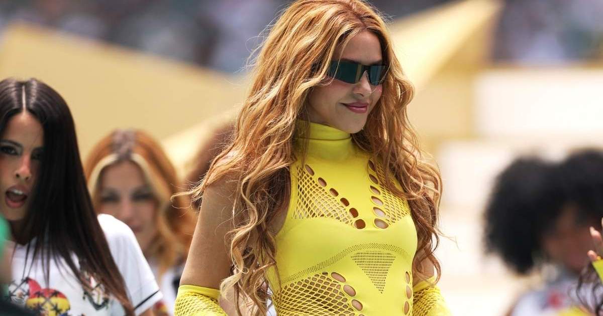 Shakira's Off-White Micro Miniskirt Is Made Entirely of Soccer Jerseys