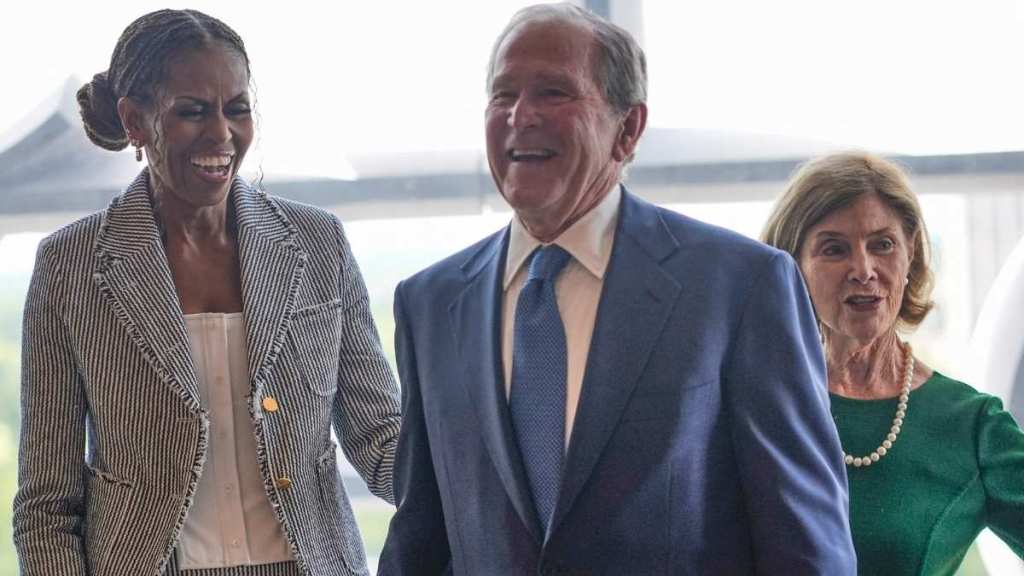 George W. Bush Saw the Obamas’ New Portrait & Had a Two-Word Review