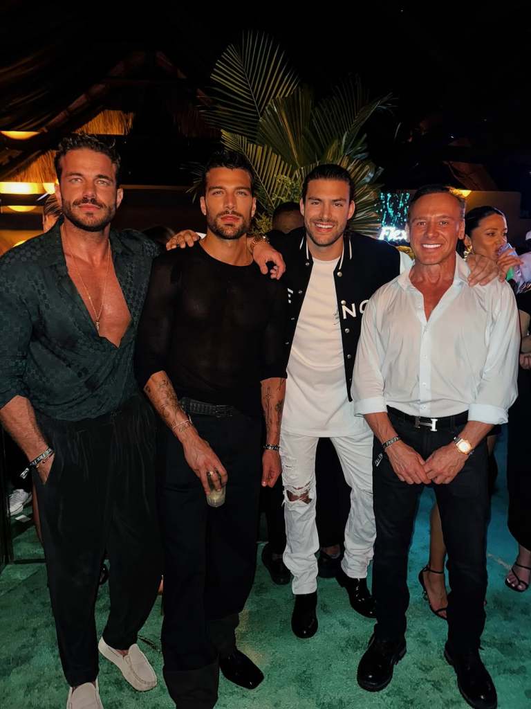 Lenny Hochstein and friends at a party