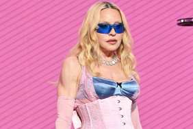 Madonna Layers Dolce & Gabbana Corset Over Lingerie-Coded Sheer Lace Bodysuit
