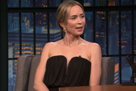 Emily Blunt's Plunging Self-Portrait Crop Top Dips Dramatically Low