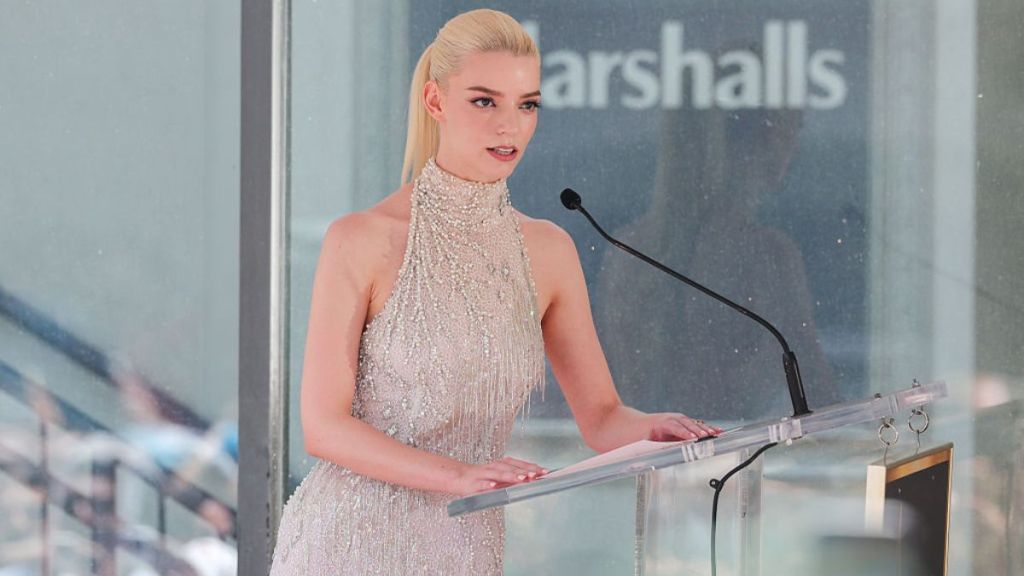 Anya Taylor-Joy's Magda Butrym Micro Minidress Comes With Cheeky Bra Peek
