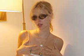 Apple Martin plunging dress