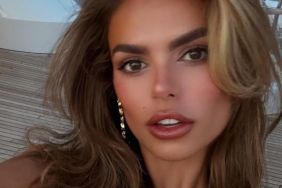 Brooks Nader's Fully See-Through Top Plunges Dangerously Low