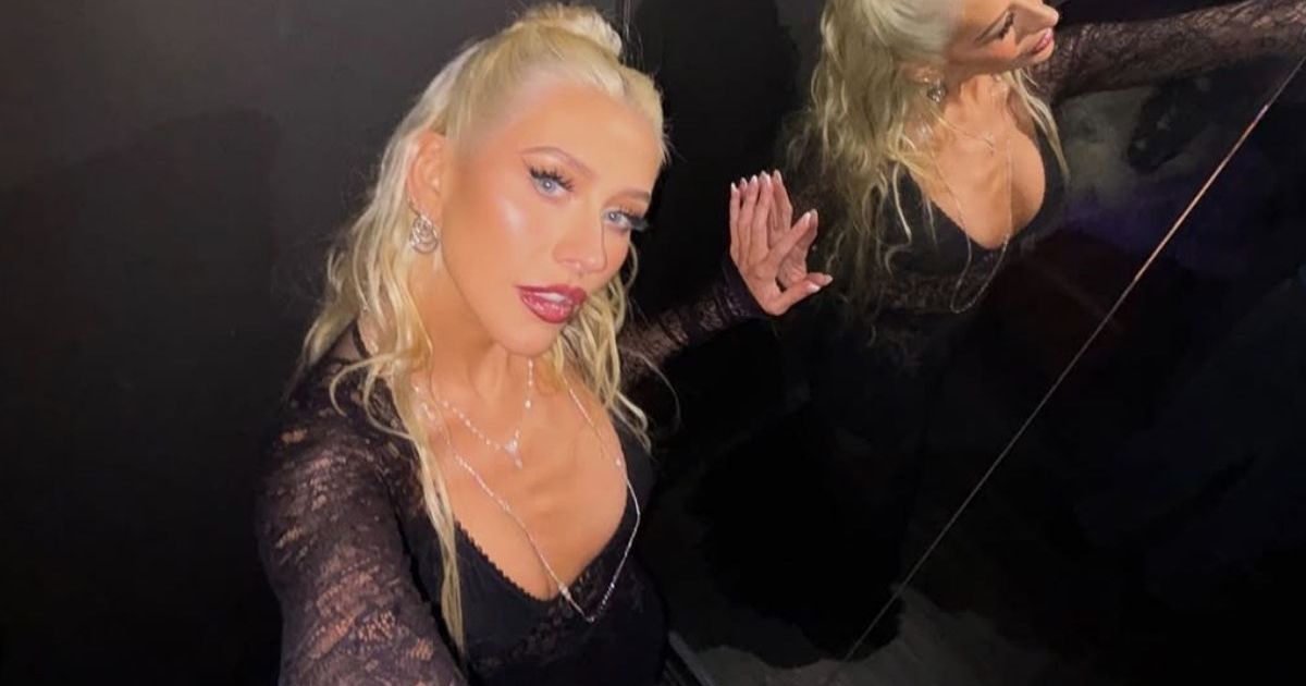 Christina Aguilera's Plunging Schiaparelli Dress Goes Big on Sheer Cutouts