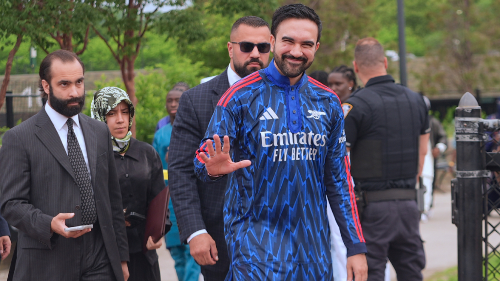 NYC Mayor Zohran Mamdani Goes Viral for Wearing Arsenal Kurta on Eid