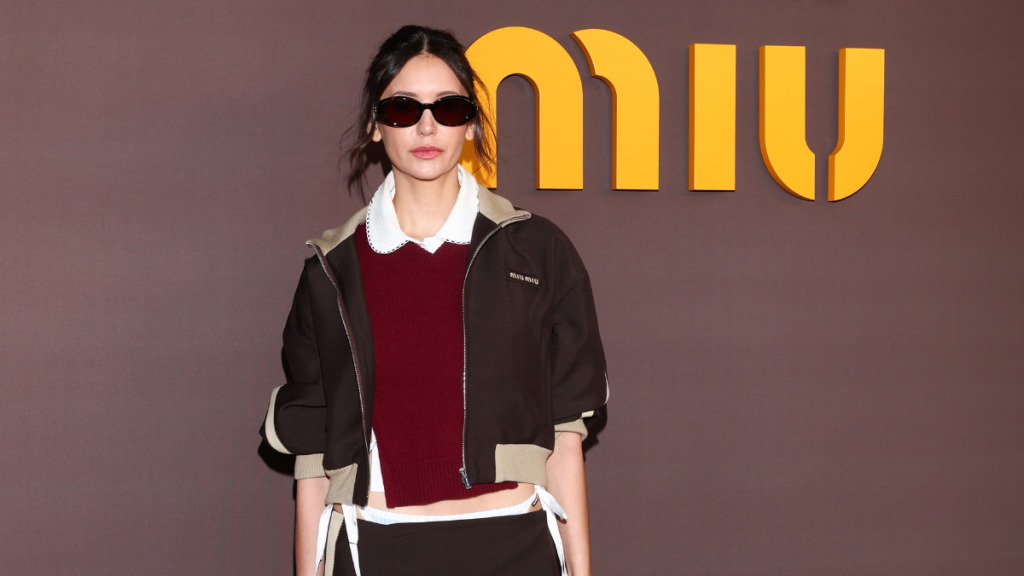 Nina Dobrev Makes a Simple Shirt Look Like a Power Move