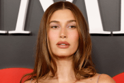Hailey Bieber's Shirt Tries to Cover Up, but Her Bra Top Has Other Plans