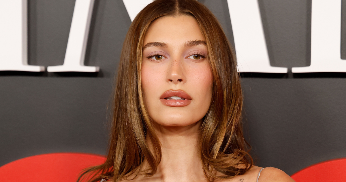 Hailey Bieber’s Shirt Tries to Cover Up, but Her Bra Top&hellip;