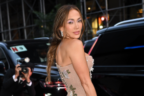 Jennifer Lopez’s Harry Winston Diamonds Rival Her Plunging Lace-up Gown