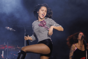 Olivia Rodrigo Steals the Show in Los Angeles Apparel Micro Shorts & Fishnets