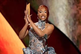 Megan Thee Stallion's Marine Serre Catsuit Puts Her Curves Front & Center