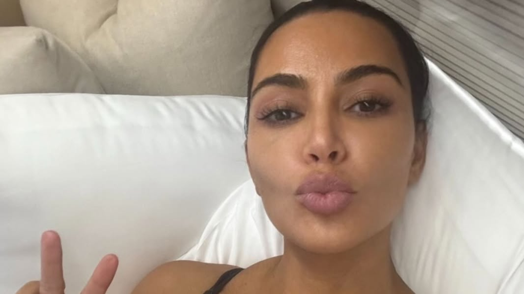 Kim Kardashian Goes Pantless in Nothing but Unbuttoned Shirt With Gucci Bag