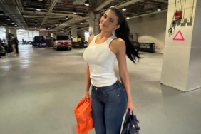 Kylie Jenner's Plunging Top Dips Dangerously Low for Knicks Game