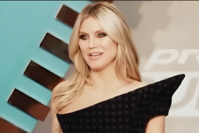 Heidi Klum’s Skin-Baring Strapless Dress Comes With a Sky-High Slit