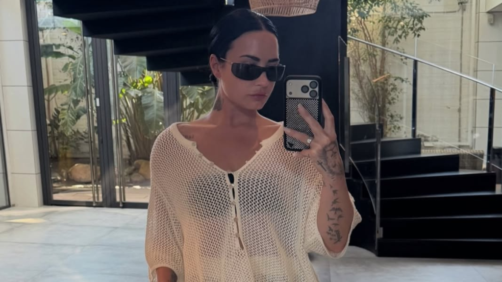 Demi Lovato's Halter-Neck Top Highlights Her Defined Shoulders