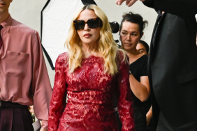 Madonna's Saint Laurent Lace Micro Minidress Is Completely See-Through