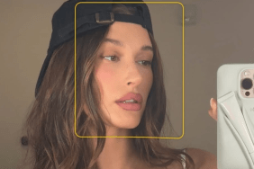 Hailey Bieber Nearly Spills Out of Plunging Sports Bra & Micro Shorts