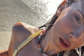 Millie Bobby Brown rocks a nude plunging top and see-through skirt for 'Enola Holmes Season 3'