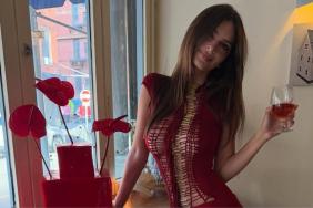Emily Ratajkowski's Extremely Shredded Minidress Leaves Almost Nothing Covered