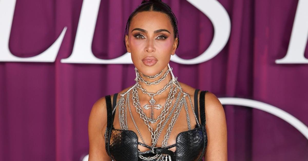 Kim Kardashian Leaves Body-Hugging Jacket Unzipped for Bold&hellip;
