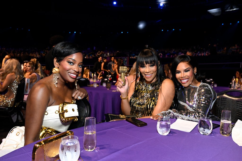 Shamea Morton, Angela Oakley, and Kelli Potter sitting at a table at BravoCon 2025