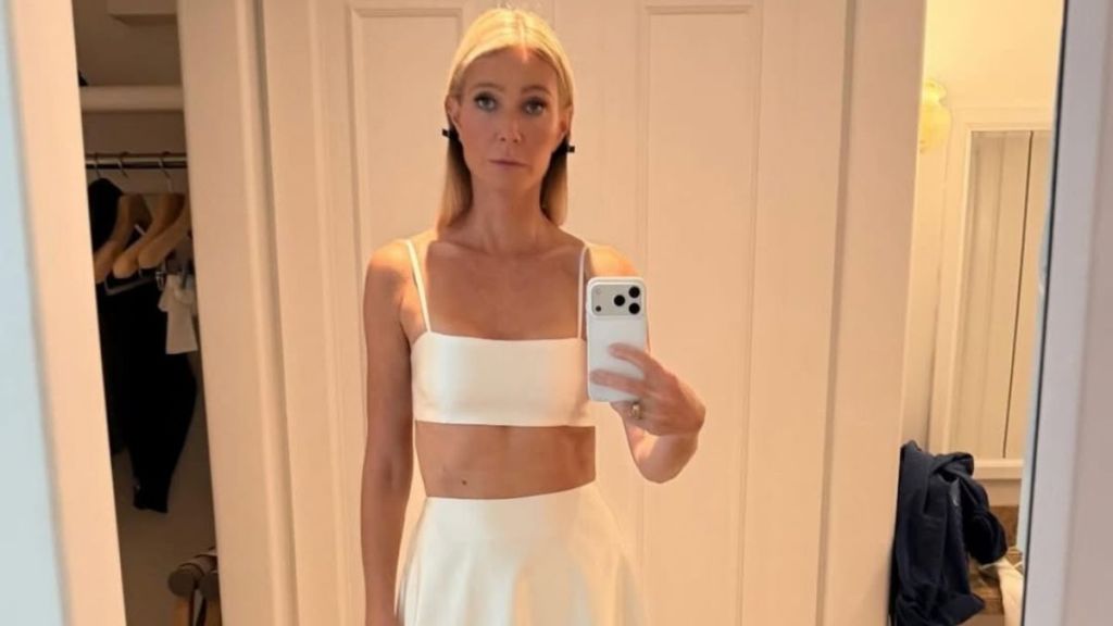 Gwyneth Paltrow Sunbathing in Stringy White Bikini Beats the Summer Heat