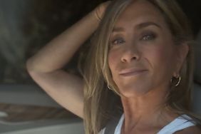 Jennifer Aniston Leaves Ralph Lauren Shirt Unbuttoned for Plunging Look
