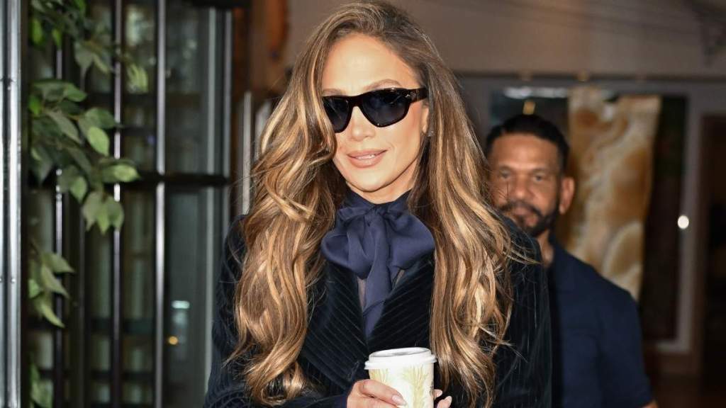Jennifer Lopez's Sheer Tights Steal the Spotlight Beneath Her Minidress in NYC