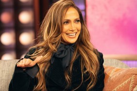 Jennifer Lopez unbuttoned cutout shirt plunging