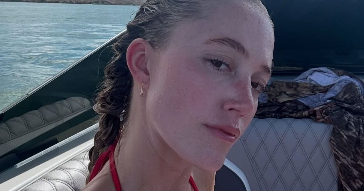 Maika Monroe's Tiny Bra-Top Dips Dangerously Low & Is Held by Thin Straps