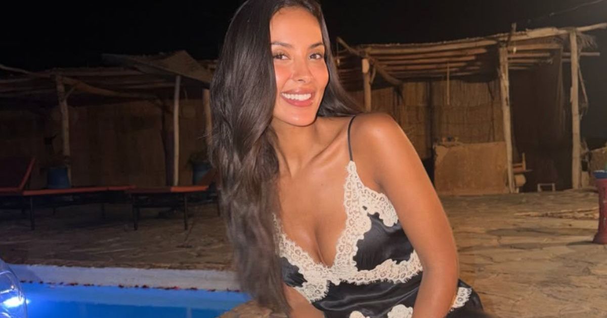 Maya Jama Flashes Her Thong in See-Through Plunging Dress With Huge Cutouts