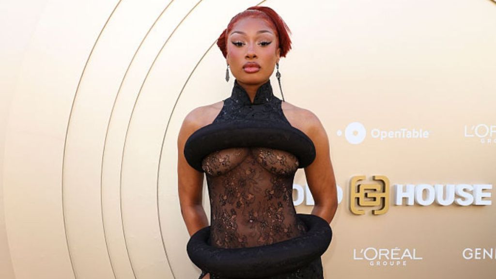Megan Thee Stallion’s Tiny Isiah Ahmad Micro Minidress Is Wildly Plunging