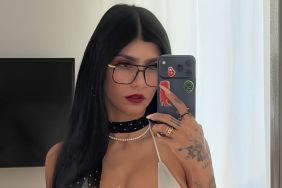 Mia Khalifa Goes Down on All Fours in Skimpy Printed Bikini