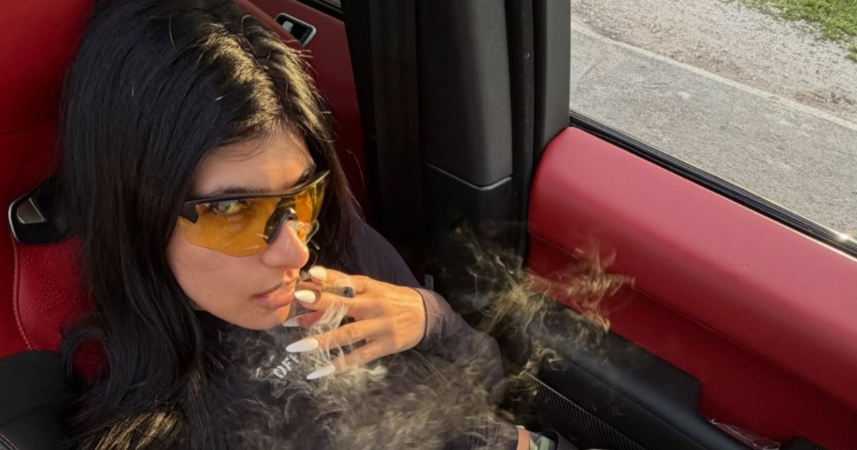 Mia Khalifa's See-Through Mesh Dress Does Little to Cover Her Bikini-Top