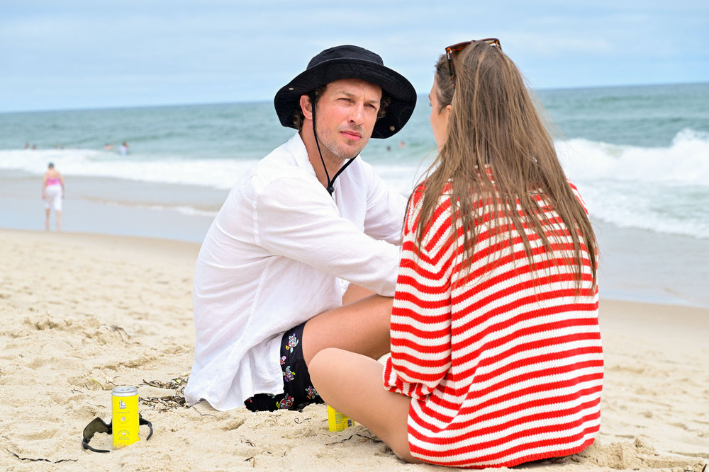 Ben Waddell and Amanda Batula on the beach in Summer House Season 10