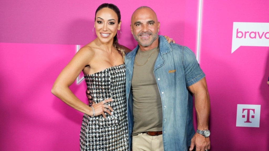 Melissa Gorga and Joe Gorga with their arms around each other at BravoCon 2025