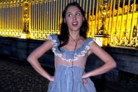 Olivia Rodrigo's Ariana Thrifts Babydoll Micro Minidress Boldly Rides High