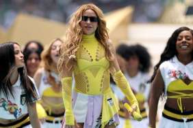 Shakira's Fully See-Through Off-White Bodysuit Features Endless Cutouts
