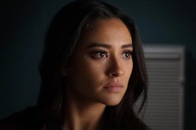 Shay Mitchell’s Cleavage-Baring Off-Shoulder Dress Barely Hangs on by 2 Straps