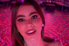 Sofia Vergara Stuns in a Vibrant Strapless Number That Hugs Every Curve