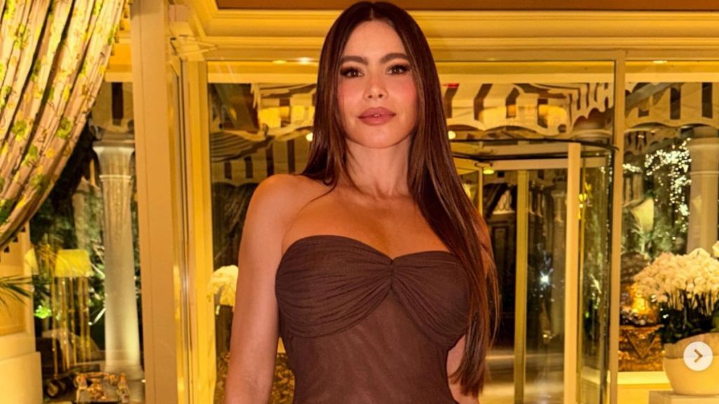 Sofia Vergara's $70 Plunging Gaui Cropped Tank Top Hangs From Just 2 Strings