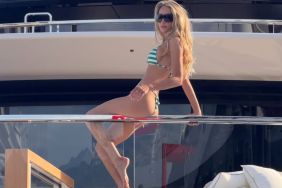 Alix Earle's Striped Same String Bikini Hangs on for Dear Life on Yacht Day