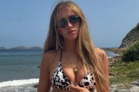 Tate McRae's $175 Frankies Cow Print Bikini Puts Her Curves Front & Center